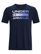 Ua Team Issue Wordmark Ss Sport T-shirts Short-sleeved Navy Under Armo...