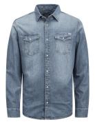 Jjesheridan Shirt L/S Noos Tops Shirts Casual Blue Jack & J S