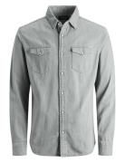 Jjesheridan Shirt L/S Noos Tops Shirts Casual Grey Jack & J S