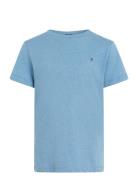 Boys Basic Cn Knit S/S Tops T-shirts Short-sleeved Blue Tommy Hilfiger