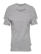 2-Pack Crew-Neck Tops T-shirts Short-sleeved Grey Bread & Boxers
