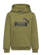 PUMA Ess Big Logo Hoodie Fl B Grön