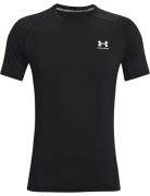Ua Hg Armour Fitted Ss Sport T-shirts Short-sleeved Black Under Armour