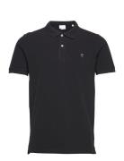 Knowledge Cotton Apparel Toke Basic Badge Polo - Gots/Vegan Svart