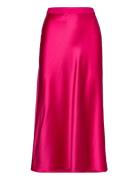 Hana Satin Skirt Designers Knee-length & Midi Pink Ahlvar Gallery