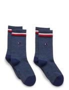 Th Kids Iconic Sports Sock 2P Sockor Strumpor Blue Tommy Hilfiger