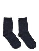Pcsebby Glitter Long Socks Noos Bc Lingerie Socks Regular Socks Blue P...