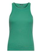 Katybb Rib Tank Top Tops T-shirts & Tops Sleeveless Green Bruuns Bazaa...