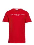 Essential Tee S/S Tops T-shirts Short-sleeved Red Tommy Hilfiger