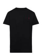 Cotton Jersey Crewneck Tee Tops T-shirts Short-sleeved Black Ralph Lau...