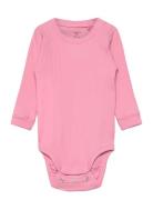 Body Basic Rib Bodies Long-sleeved Pink Lindex