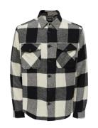 ONLY & SONS Onsmilo Life Ls Check Overshirt Svart