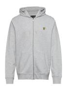 Zip Through Hoodie Tops Sweat-shirts & Hoodies Hoodies Grey Lyle & Sco...