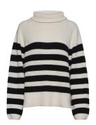 Adele Sweater Tops Knitwear Turtleneck White Stylein