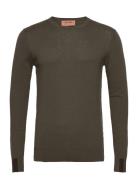 Mmgadam Supima O-Neck Knit Tops Knitwear Round Necks Khaki Green Mos M...