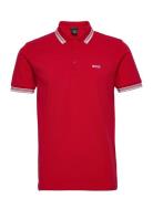 Paddy Sport Polos Short-sleeved Red BOSS