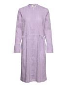 Crinckle Pop Dupina Dress Knälång Klänning Purple Mads Nørgaard