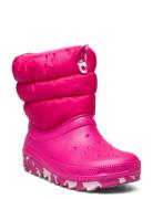 Classic Neo Puff Boot K Vinterstövlar Pull On Pink Crocs
