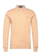 Custom Slim Fit Soft Cotton Polo Shirt Tops Polos Long-sleeved Beige P...