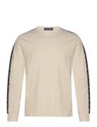 L/S Laured Taped Tee Tops T-shirts Long-sleeved Cream Fred Perry