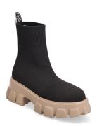 Biaprima Sock Boot Shoes Boots Ankle Boots Ankle Boots Flat Heel Black...