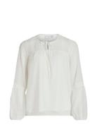 Viedee L/S Top - Noos Tops Blouses Long-sleeved White Vila