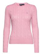 Cable-Knit Cotton Crewneck Sweater Tops Knitwear Jumpers Pink Polo Ral...