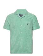 Terry Camp Shirt Tops Shirts Short-sleeved Green Polo Ralph Lauren