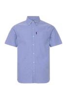 Vintage Oxford S/S Shirt Tops Shirts Short-sleeved Blue Superdry