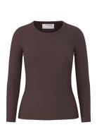 Slfdianna Ls O-Neck Top Tops T-shirts & Tops Long-sleeved Brown Select...