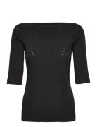 Calvin Klein Iconic Rib 1/2 Sleeve Sweater Svart