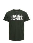 Jjecorp Logo Tee Ss O-Neck Noos Tops T-shirts Short-sleeved Green Jack...