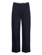 Low Waist Trousers Bottoms Trousers Suitpants Navy Gina Tricot