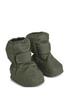 Heather Baby Footies Shoes Baby Booties Khaki Green Liewood