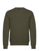 Am Embossed Crew Tops Sweat-shirts & Hoodies Sweat-shirts Khaki Green ...