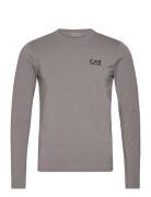 T-Shirts Tops T-shirts Long-sleeved Grey EA7