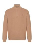 32/2 Cotton-Lsl-Plo Tops Knitwear Half Zip Jumpers Beige Polo Ralph La...