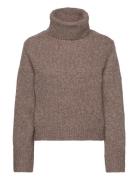 Wool-Cashmere Turtleneck Sweater Tops Knitwear Turtleneck Brown Polo R...