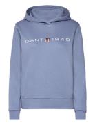 Reg Printed Graphic Hoodie Tops Sweat-shirts & Hoodies Hoodies Blue GA...