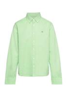 Shield Oxford Bd Shirt Tops Shirts Long-sleeved Shirts Green GANT