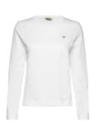 Reg Shield Ls T-Shirt Tops T-shirts & Tops Long-sleeved White GANT