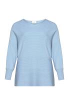 ONLY Carmakoma Carnew Adaline L/S Pullover Knt Blå