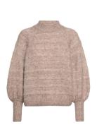 ONLY Onlcelina Ls High Pullover Knt Noos Beige