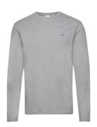 Reg Shield Ls T-Shirt Tops T-shirts Long-sleeved Grey GANT