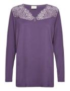 Wa-Stella 9 Tops Blouses Long-sleeved Purple Wasabiconcept