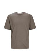 Jprcc Soft Linen Blend Ss Tee Tops T-shirts Short-sleeved Brown Jack &...