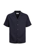 Jprccaaron Tencel Resort Shirt S/S Ln Tops Shirts Short-sleeved Blue J...
