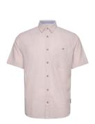 Cotton Linen Shirt Tops Shirts Short-sleeved Beige Tom Tailor