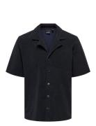 Onsdeniz Reg Ss Terry Shirt Cs Tops Shirts Short-sleeved Navy ONLY & S...