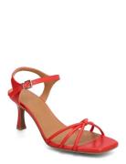 Sandals Sandal Med Klack Red Billi Bi